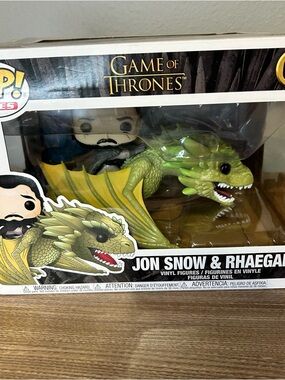 Funko POP! Rides Jon Snow & Rhaegal Vinyl Figure Game of Thrones GOT action fig